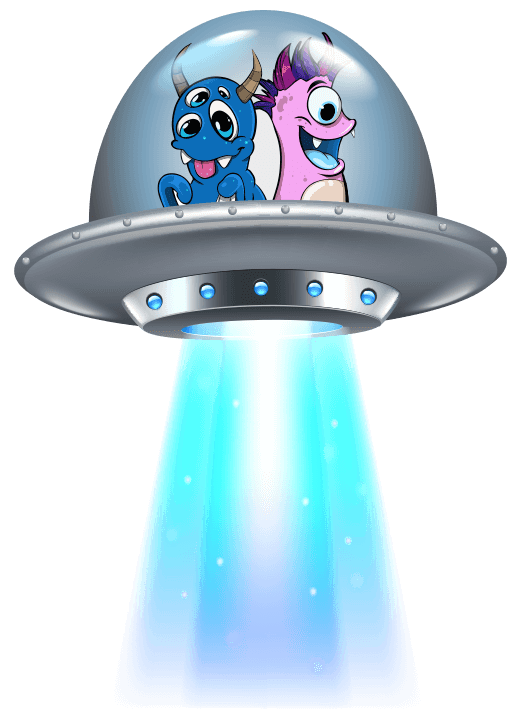 Monsters in Flying Saucer